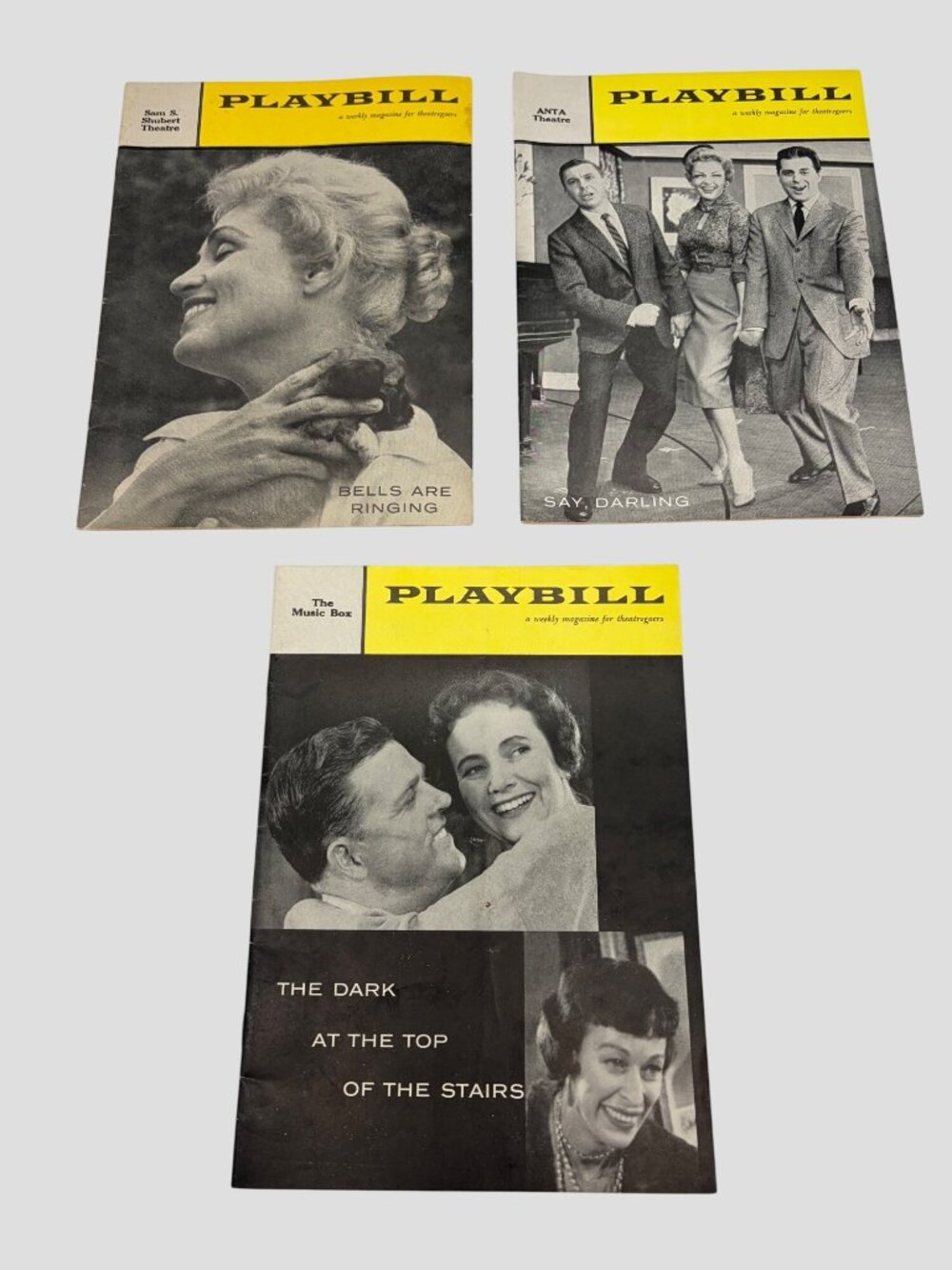 1958 Playbill Lot 3 Bells Are Ringing Say Darling Dark at Top of Stairs Broadway
